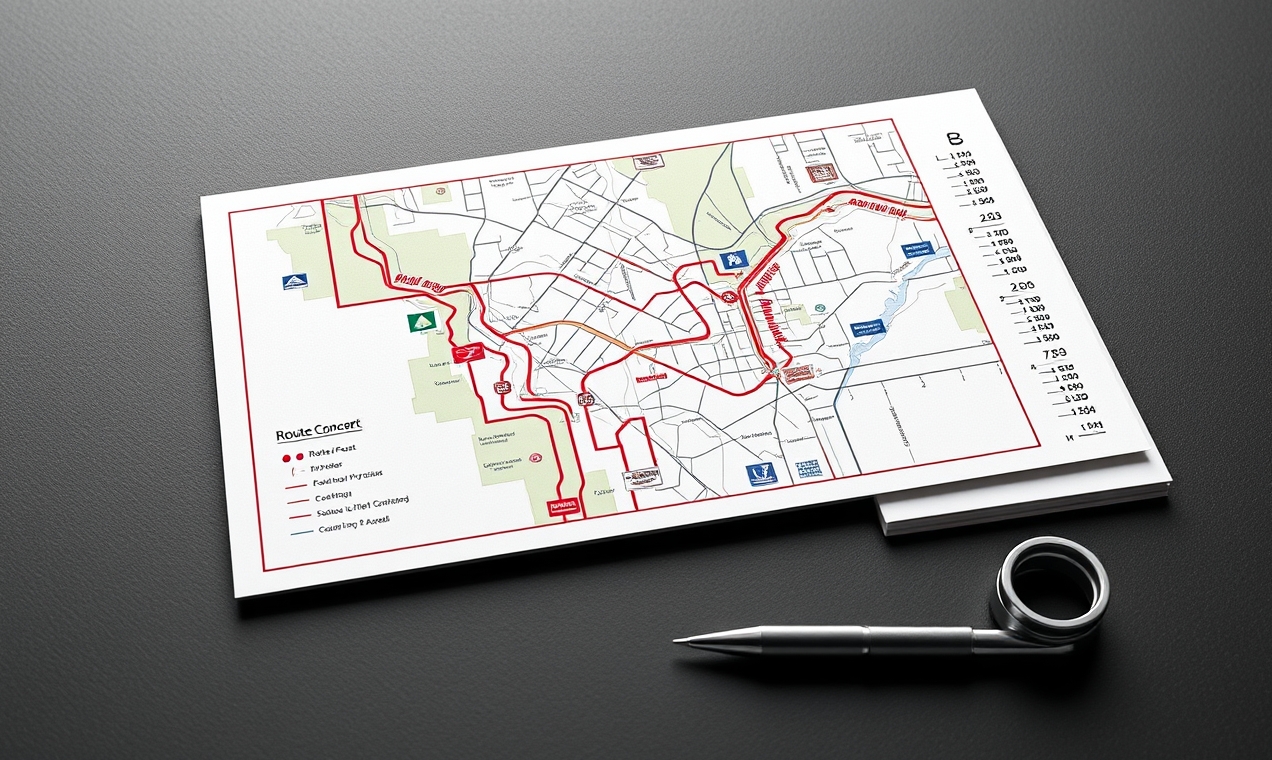 Oversized Formats In EDDM Postcards: The EDDM Postcard Playbook: a route map concept with a postcard sample and planning notes.
