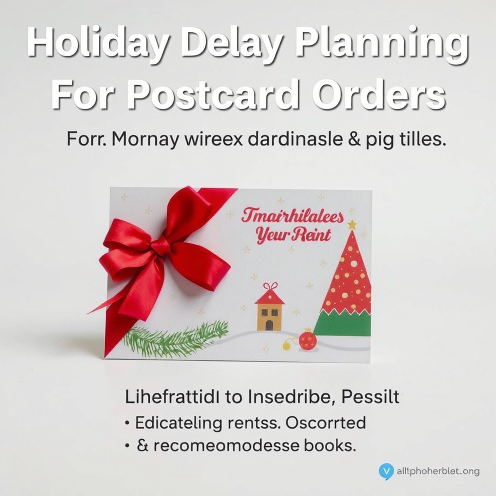 Holiday Delay Planning For Postcard Orders: The Turnaround Guide for Deadline Driven Postcards: a postcard sample staged for a timely seasonal campaign.