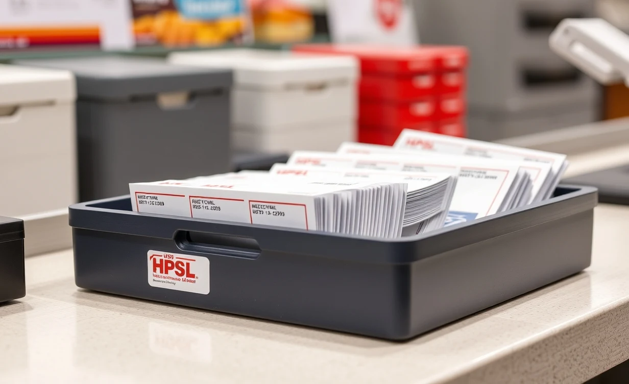 When to Rush Shipping Postcards To Multiple Addresses And When to Slow Down: a USPS tray holding postcard mail pieces at a counter.
