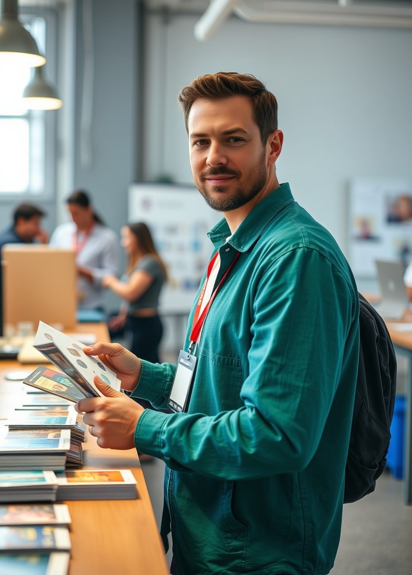 Fixing Proof Approval Workflows For Postcards Before It Ruins a Postcard Order: a event planner arranging postcard samples near the business setting.