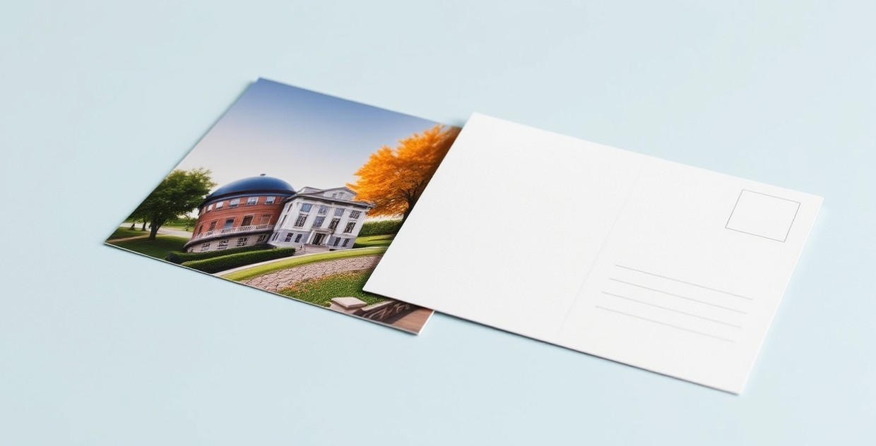 School Admissions Postcards: The Personalization Strategy That Makes Postcards Smarter: a glossy postcard and a matte postcard placed side by side.