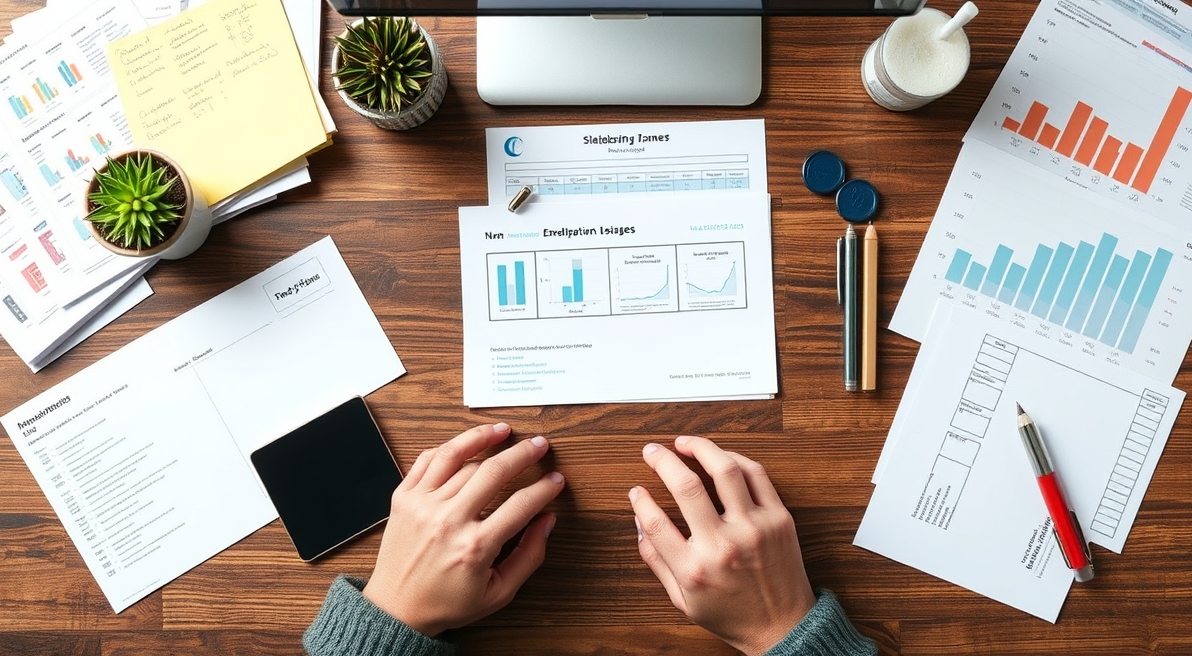 Salesperson Tracking Codes On Postcards: The Personalization Strategy That Makes Postcards Smarter: a response-measurement workspace with postcards, notes, and analytics cues.