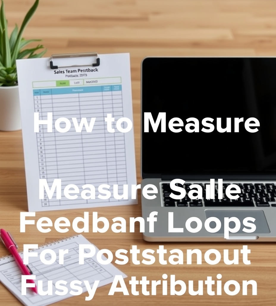 How to Measure Sales Team Feedback Loops For Postcards Without Fuzzy Attribution: campaign tracking notes beside a postcard sample and a laptop.