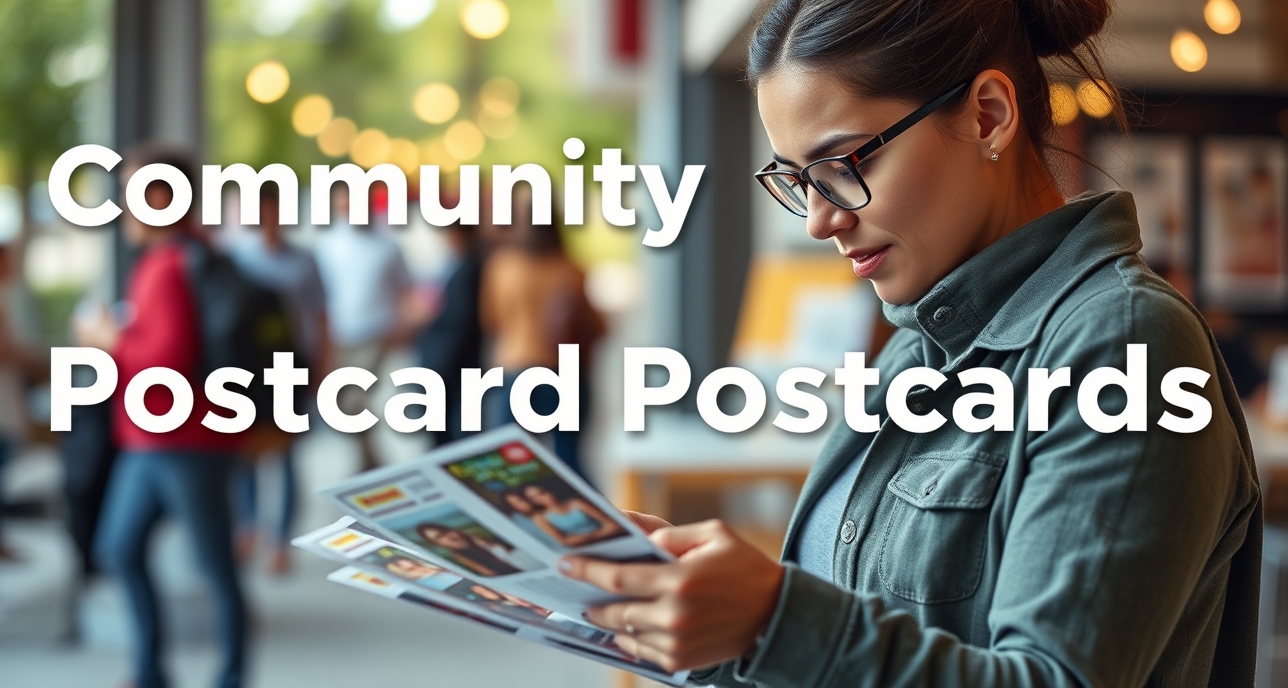 Community Festival Postcards: An Event or Community Postcard Plan With Better Response: a nonprofit coordinator comparing postcard layouts for a neighborhood promotion.