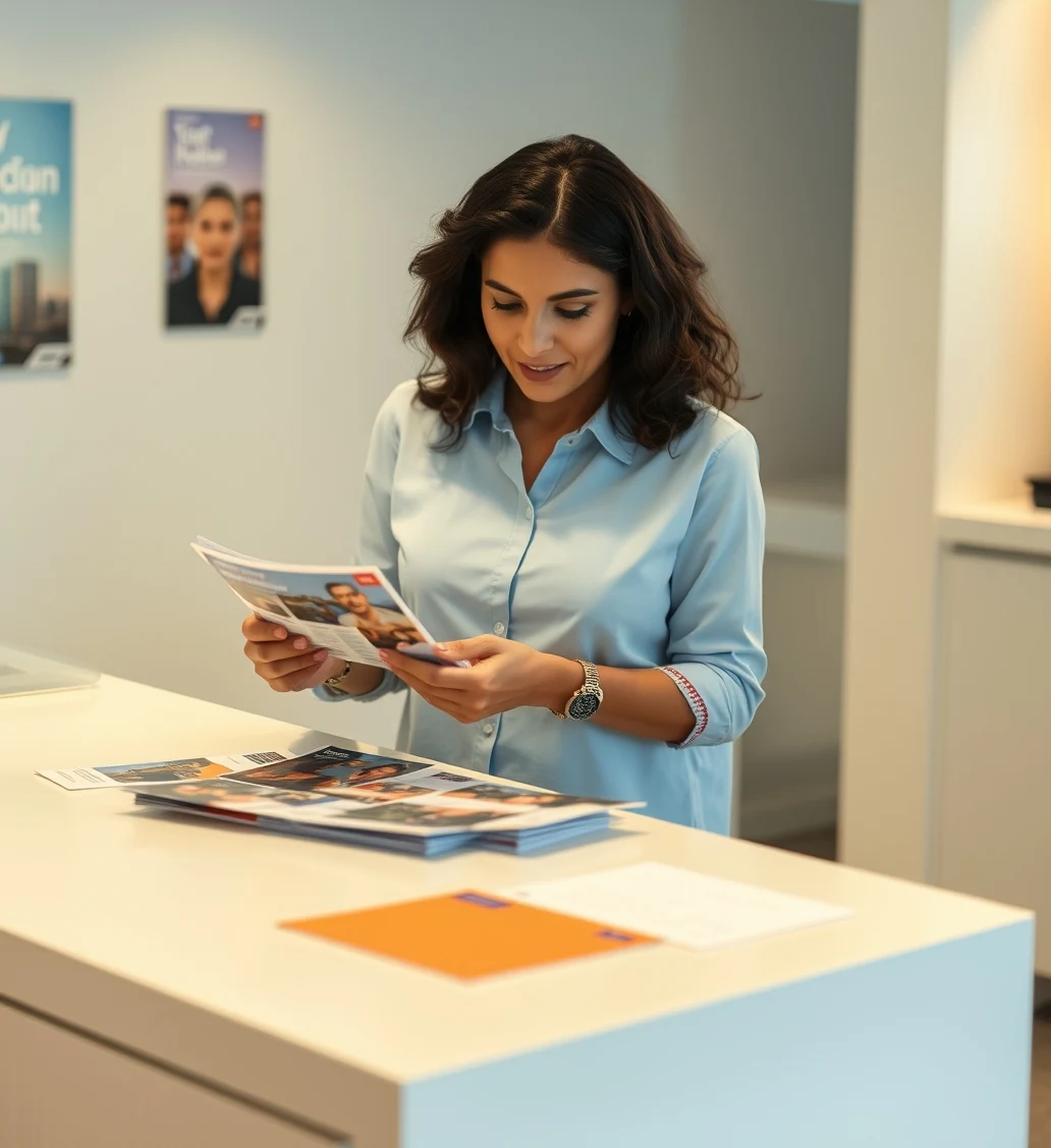 Museum Exhibit Announcement Postcards: An Event or Community Postcard Plan With Better Response: a nonprofit coordinator reviewing postcard samples on a clean counter with local campaign notes.