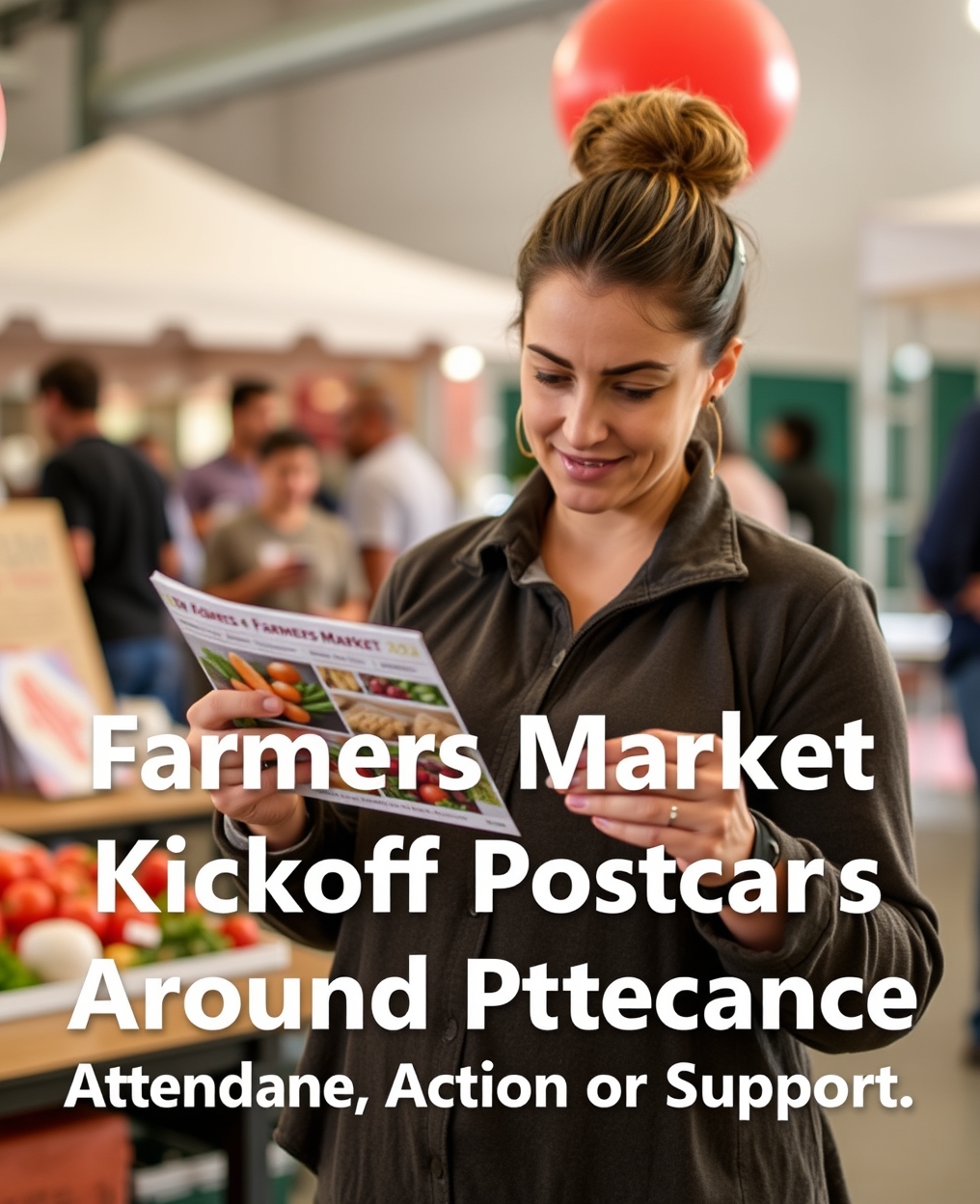 How to Build Farmers Market Kickoff Postcards Around Attendance, Action, or Support: a nonprofit coordinator comparing postcard layouts for a neighborhood promotion.
