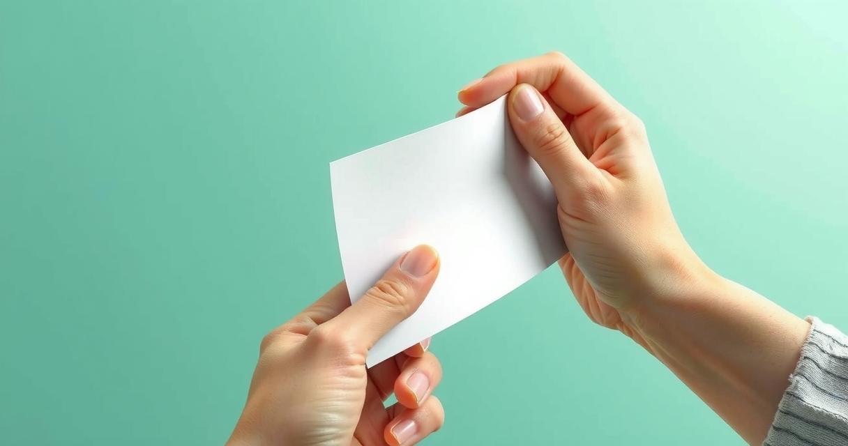 How to Use Eco Friendly Coatings For Postcards Without Greenwashing the Message: a hand flexing a postcard to show thickness and edge quality.