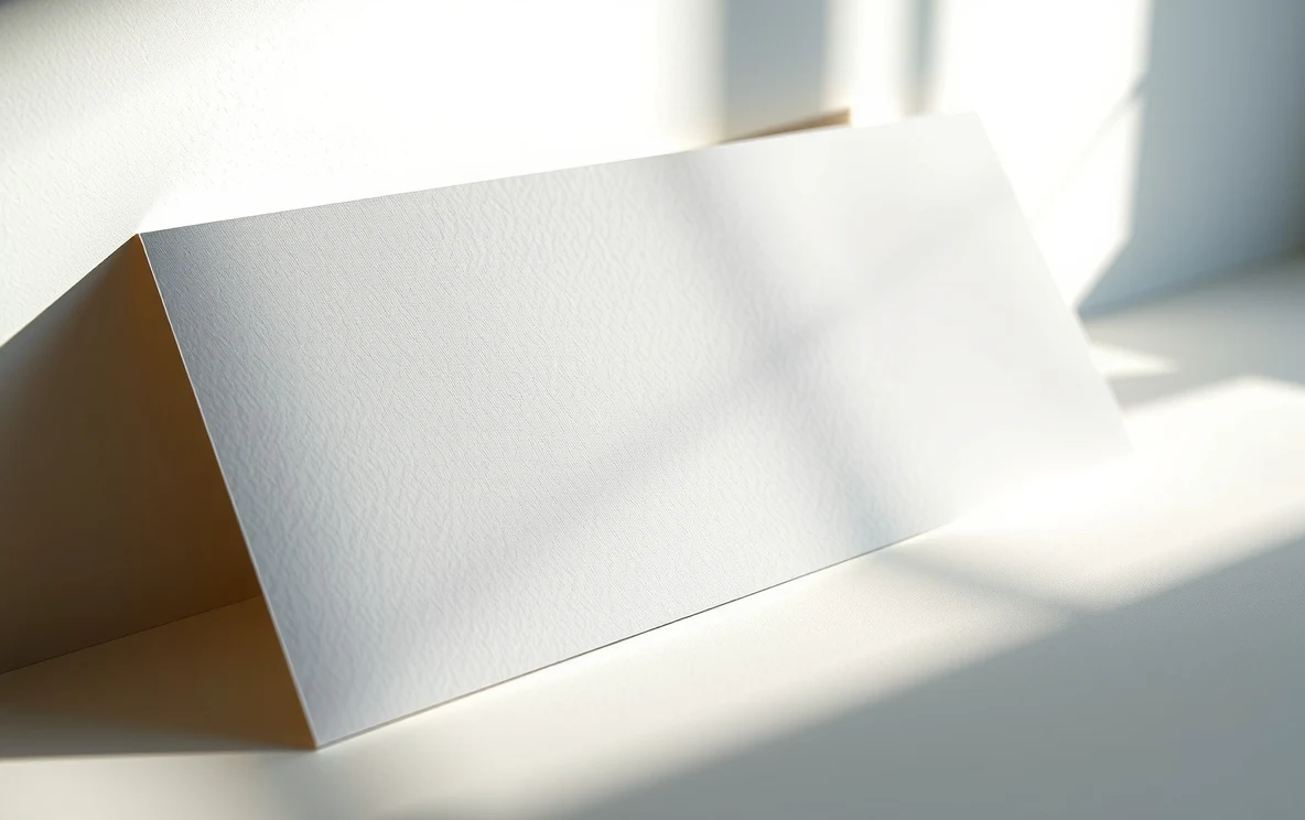 When Premium Eco Stocks Are Worth It: A Smarter Sustainable Postcard Approach: two paper stock samples under directional light to compare sheen.