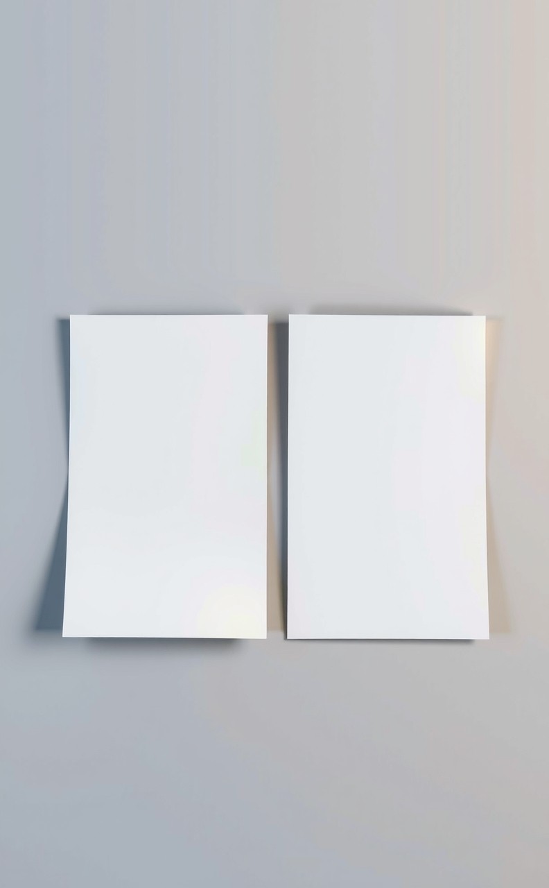 How to Use Sustainability Certifications In Postcard Printing Without Greenwashing the Message: a glossy postcard and a matte postcard placed side by side.