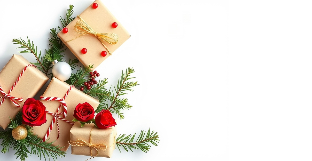 Seasonal Planning To Avoid Obsolete Postcards: A Smarter Sustainable Postcard Approach: a seasonal mailer set with wrapped gifts, flowers, or holiday greenery.