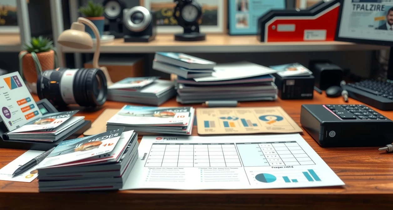 How to Evaluate Payment Methods And Financing For Postcards Without Being Misled by Cheap Quotes: a production planning desk with quantity tiers and sample cards spread out.