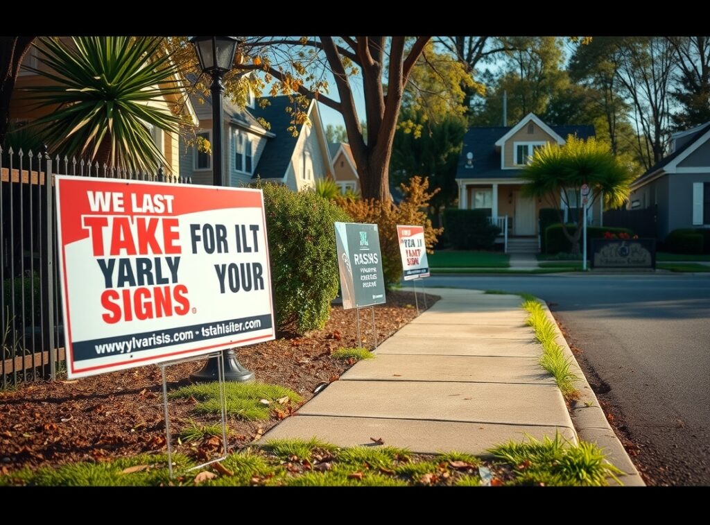 Advertising Yard Signs Roadside Neighborhood 1104x816 1