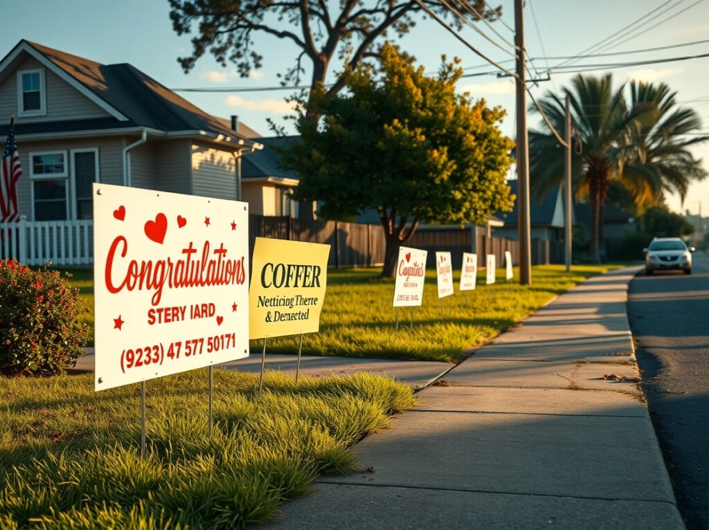 Advertising Yard Signs Roadside Neighborhood 1112x832 2