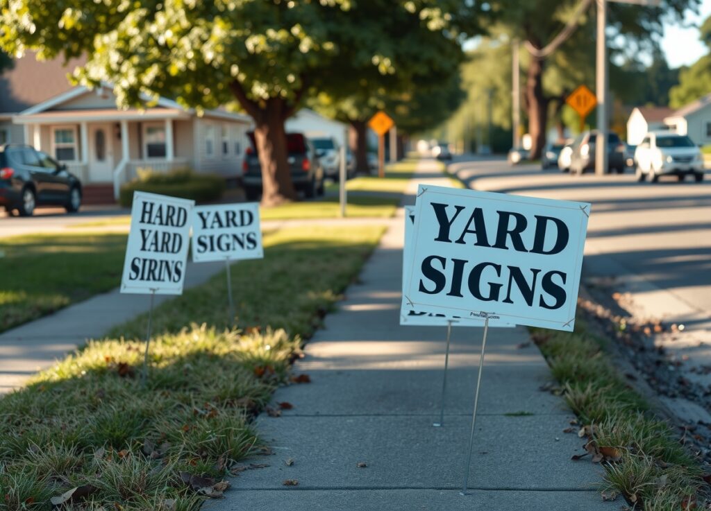Advertising Yard Signs Roadside Neighborhood 1200x864 1