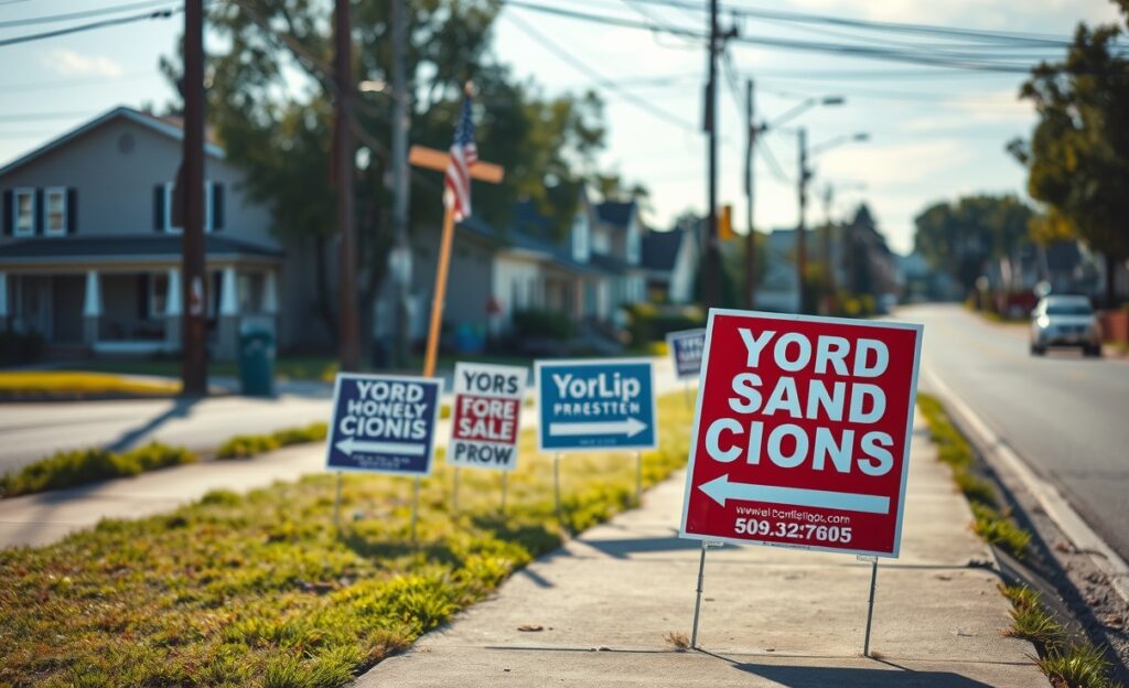 Advertising Yard Signs Roadside Neighborhood 1208x736 6