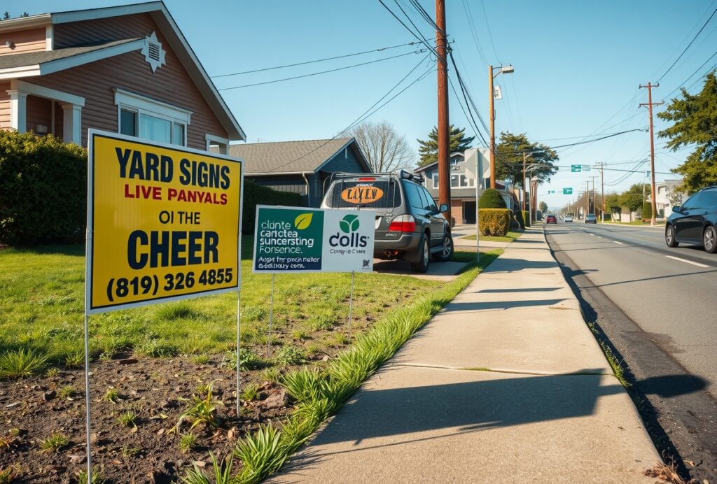 Advertising Yard Signs Roadside Neighborhood 1208x816 2