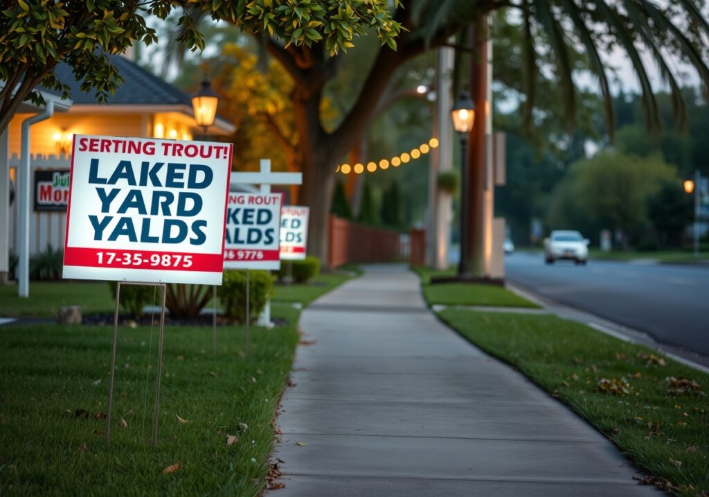 Advertising Yard Signs Roadside Neighborhood 1256x880 1