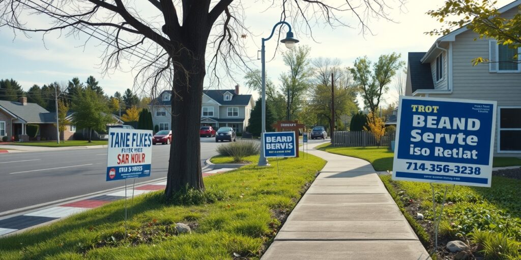 Advertising Yard Signs Roadside Neighborhood 1264x632 1