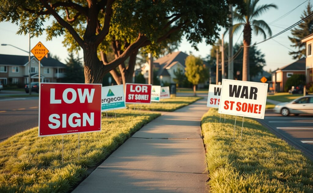 Advertising Yard Signs Roadside Neighborhood 1296x800 9