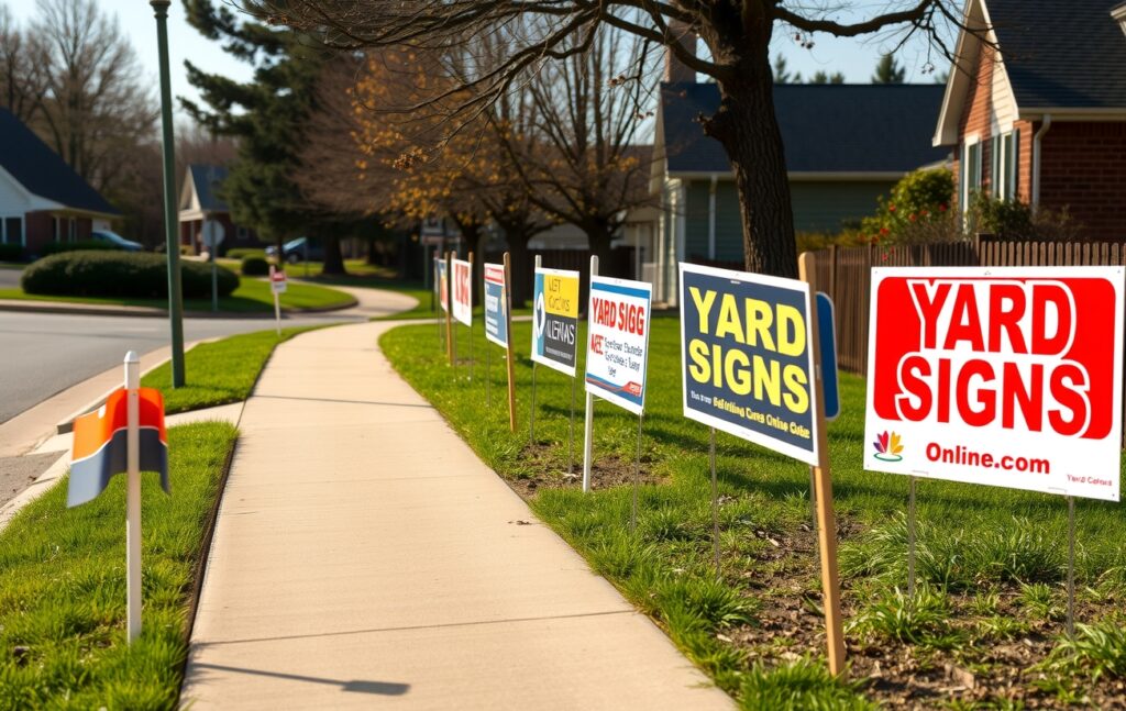 Advertising Yard Signs Roadside Neighborhood 1304x824 6