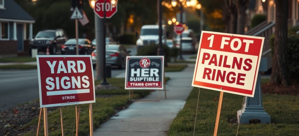 Advertising Yard Signs Roadside Neighborhood 1352x616 5