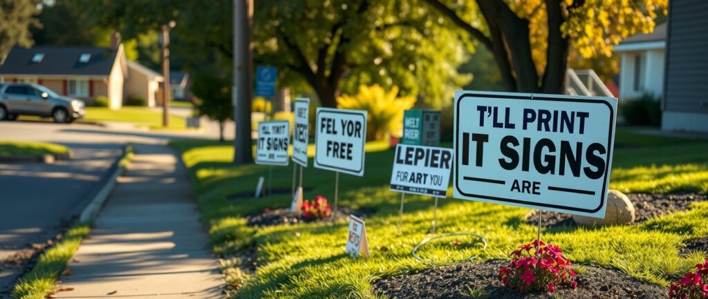 Advertising Yard Signs Roadside Neighborhood 1400x592 1