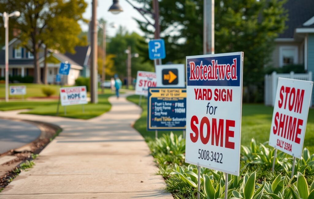 Advertising Yard Signs Roadside Neighborhood 1440x888 1