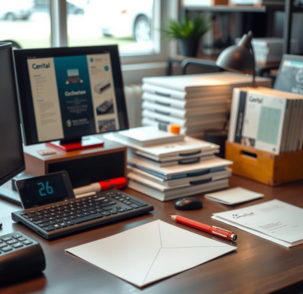 Branded Stationery Desk Printed Documents 1032x1000 1