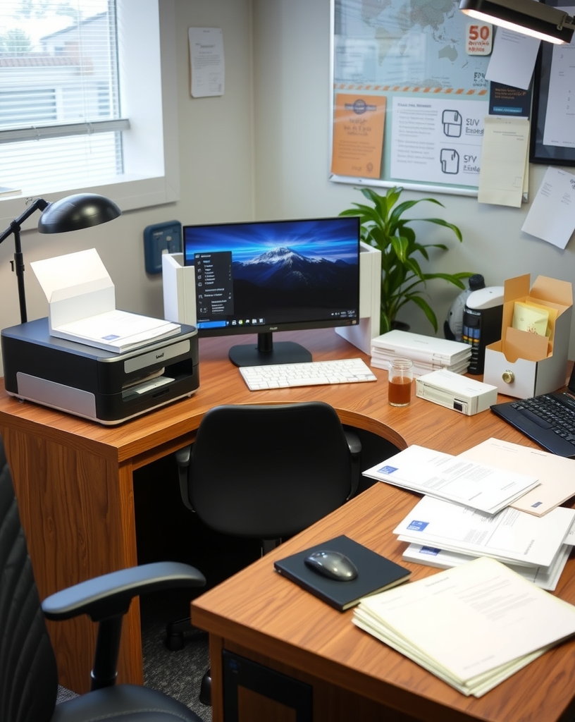 Branded Stationery Desk Printed Documents 816x1024 3