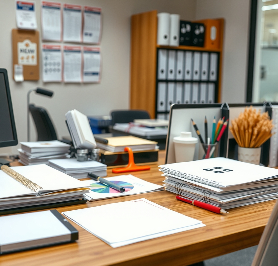 Branded Stationery Desk Printed Documents 904x864 1