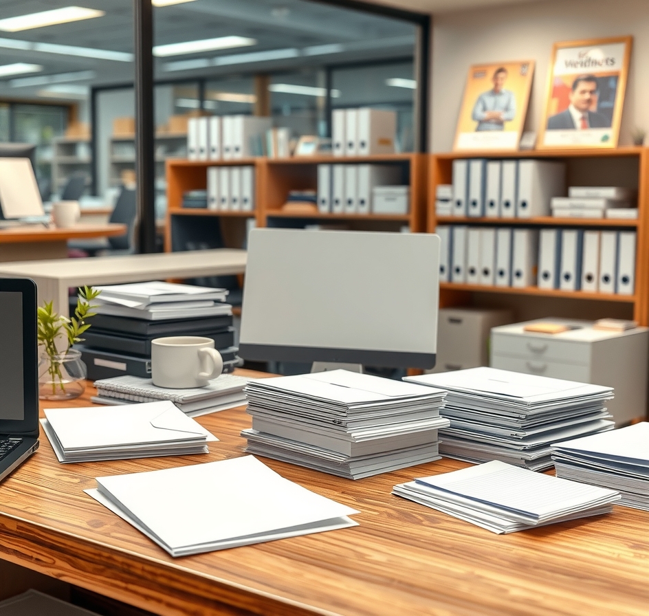 Branded Stationery Desk Printed Documents 944x896 1