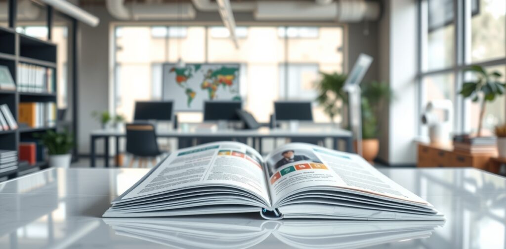 Clean Tabletop Open Folded Brochures 1200x592 1
