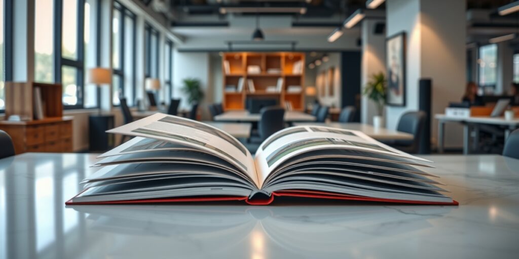 Clean Tabletop Open Folded Brochures 1200x600 12