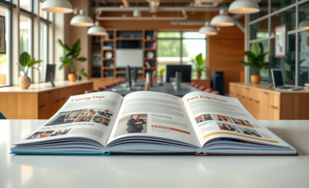 Clean Tabletop Open Folded Brochures 1360x832 1