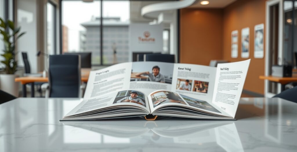 Clean Tabletop Open Folded Brochures 1440x720 1