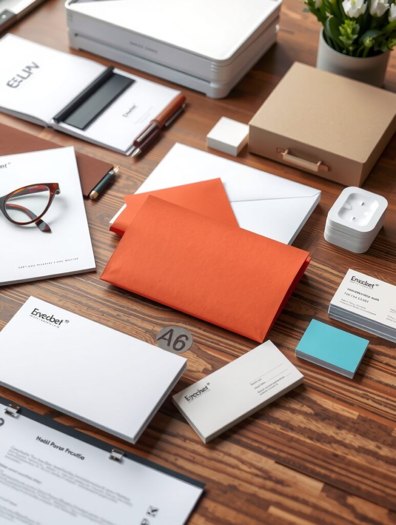 Coordinated Stationery Letterhead Cards Arranged 912x1208 1