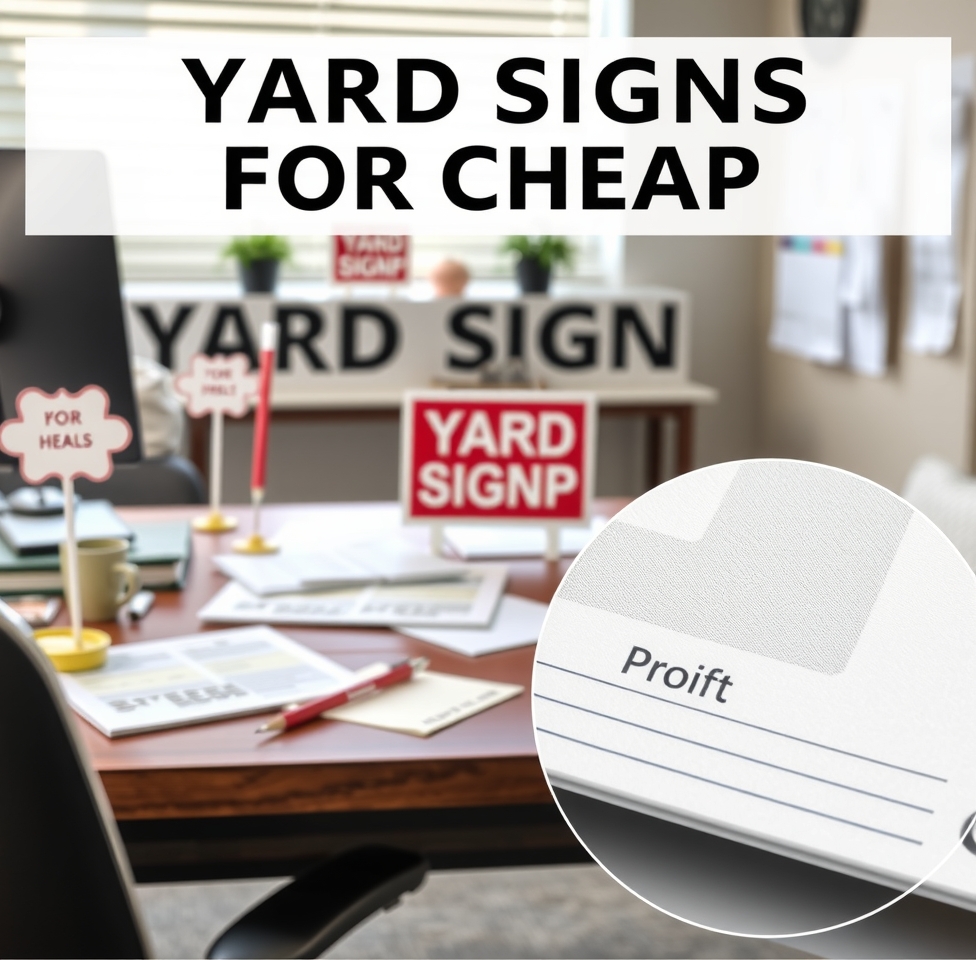 Preparation visual for Yard Signs for Cheap