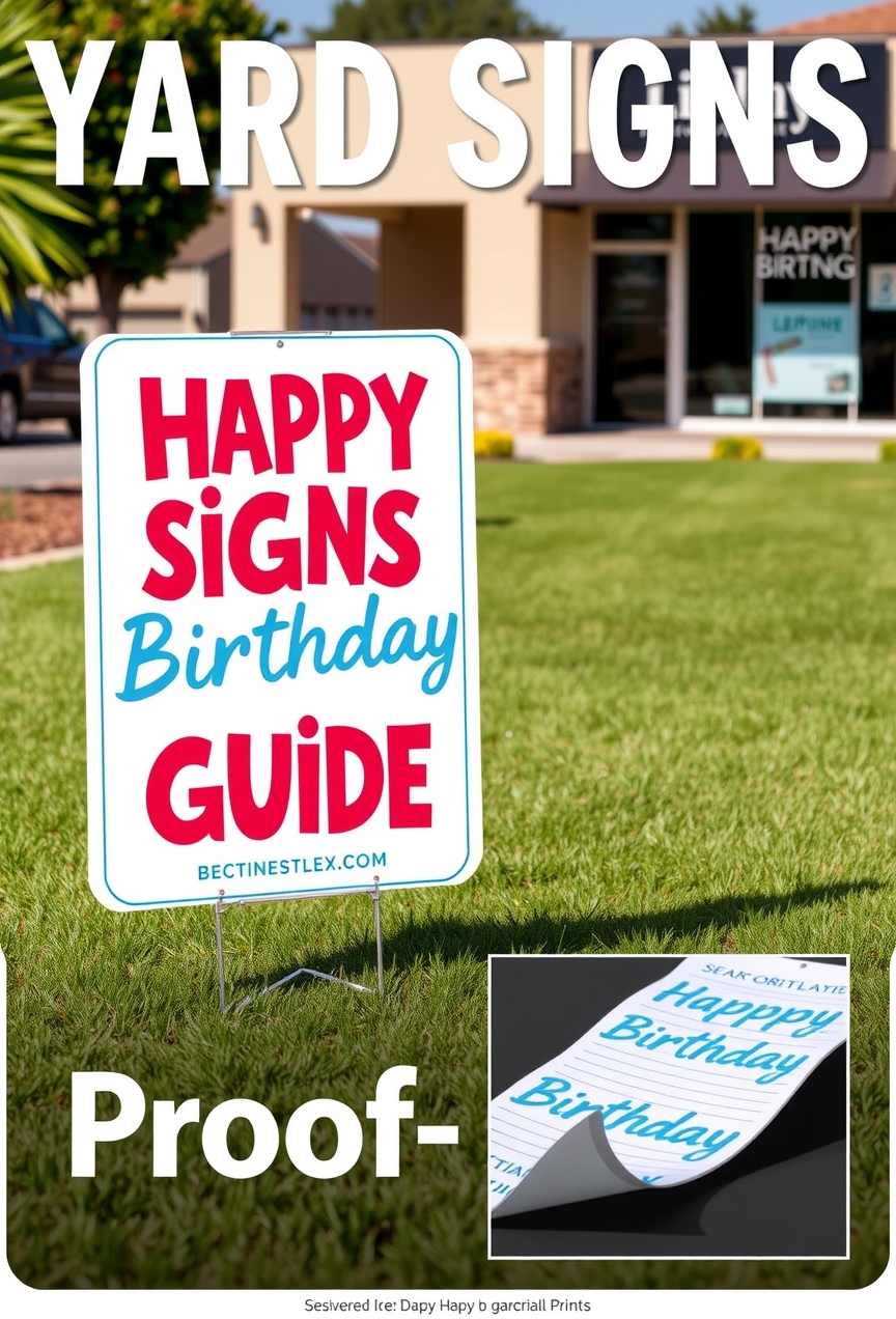 Quality check visual for Yard Signs Happy Birthday Guide