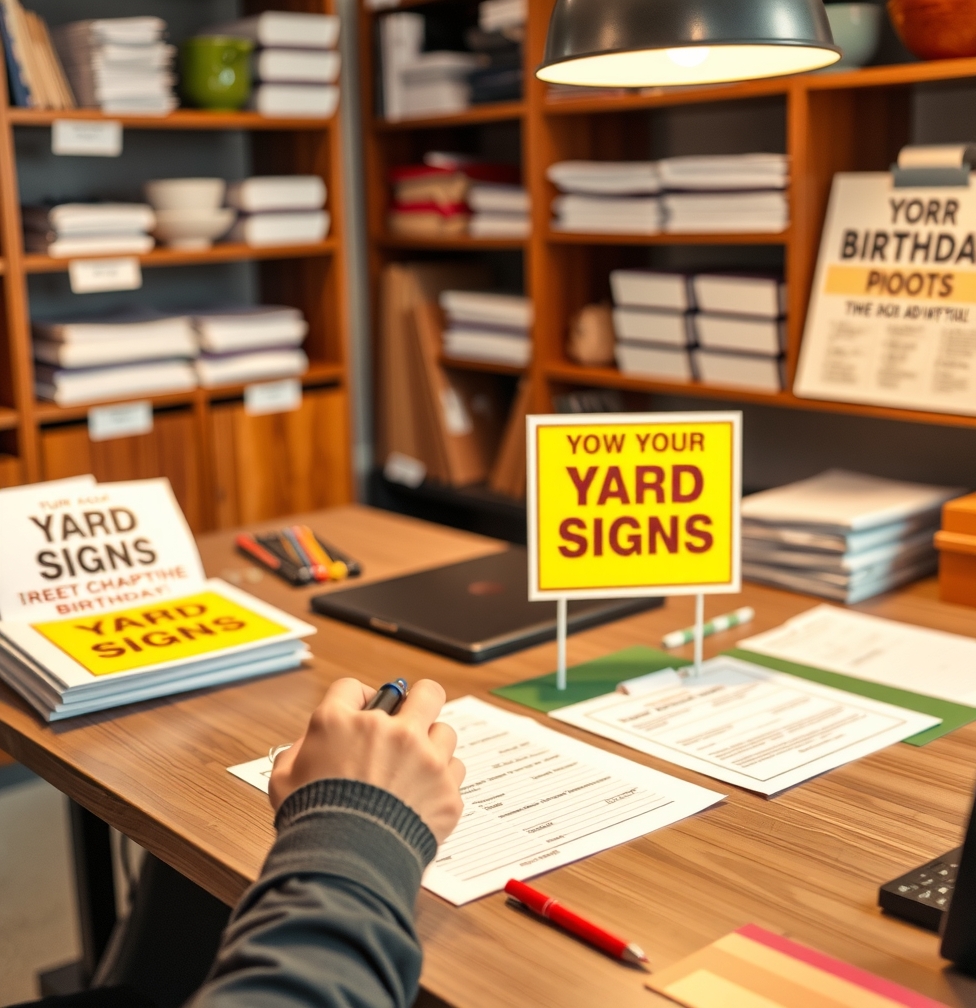 Quality check visual for Yard Signs Birthday Guide