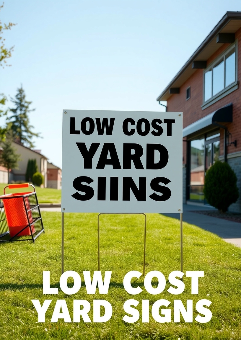 Checklist for Low Cost Yard Signs
