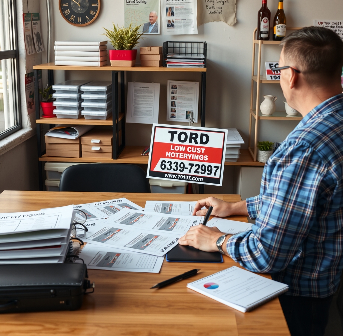 Preparation visual for Low Cost Yard Signs