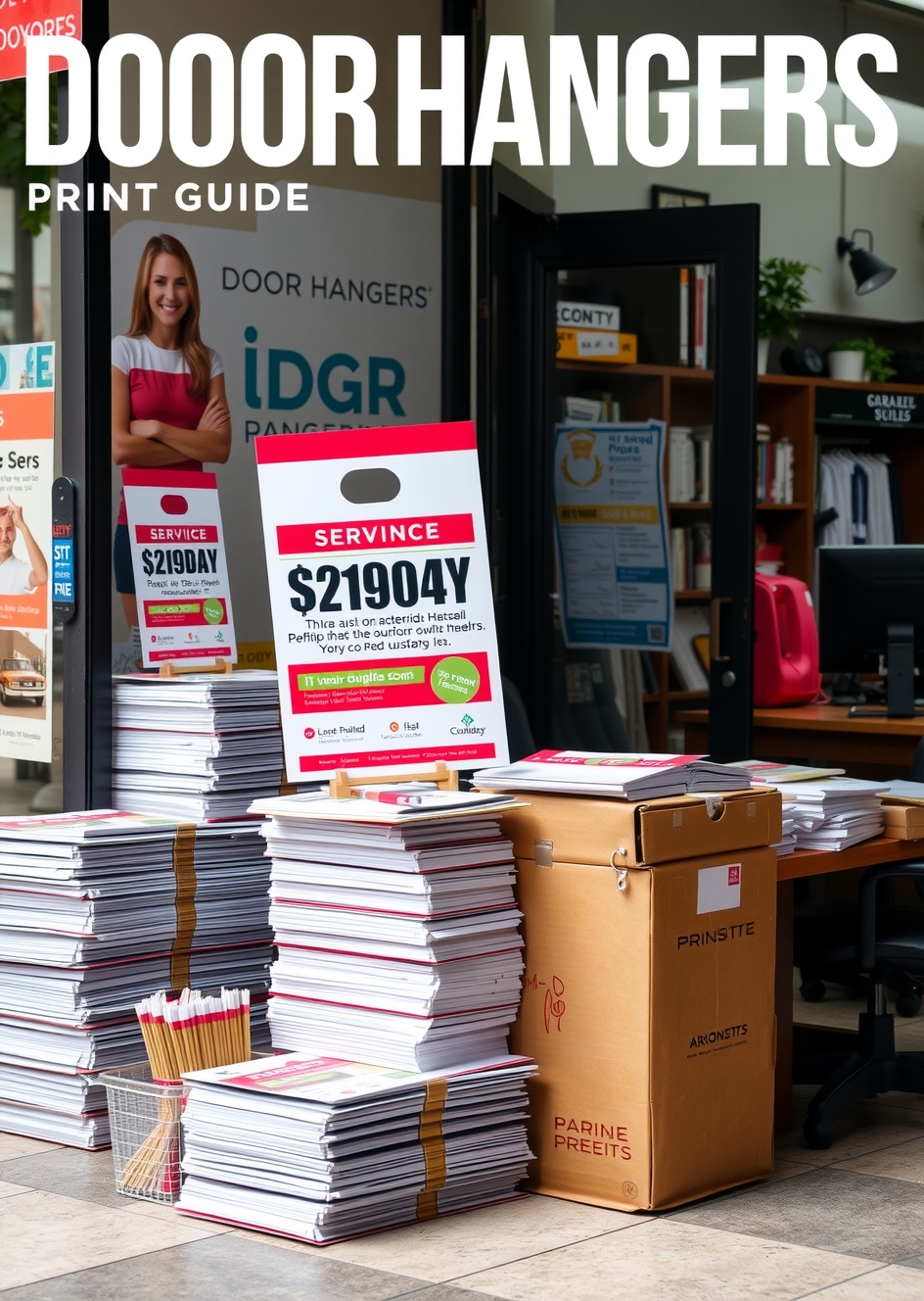 Preparation visual for Door Hangers Print Guide