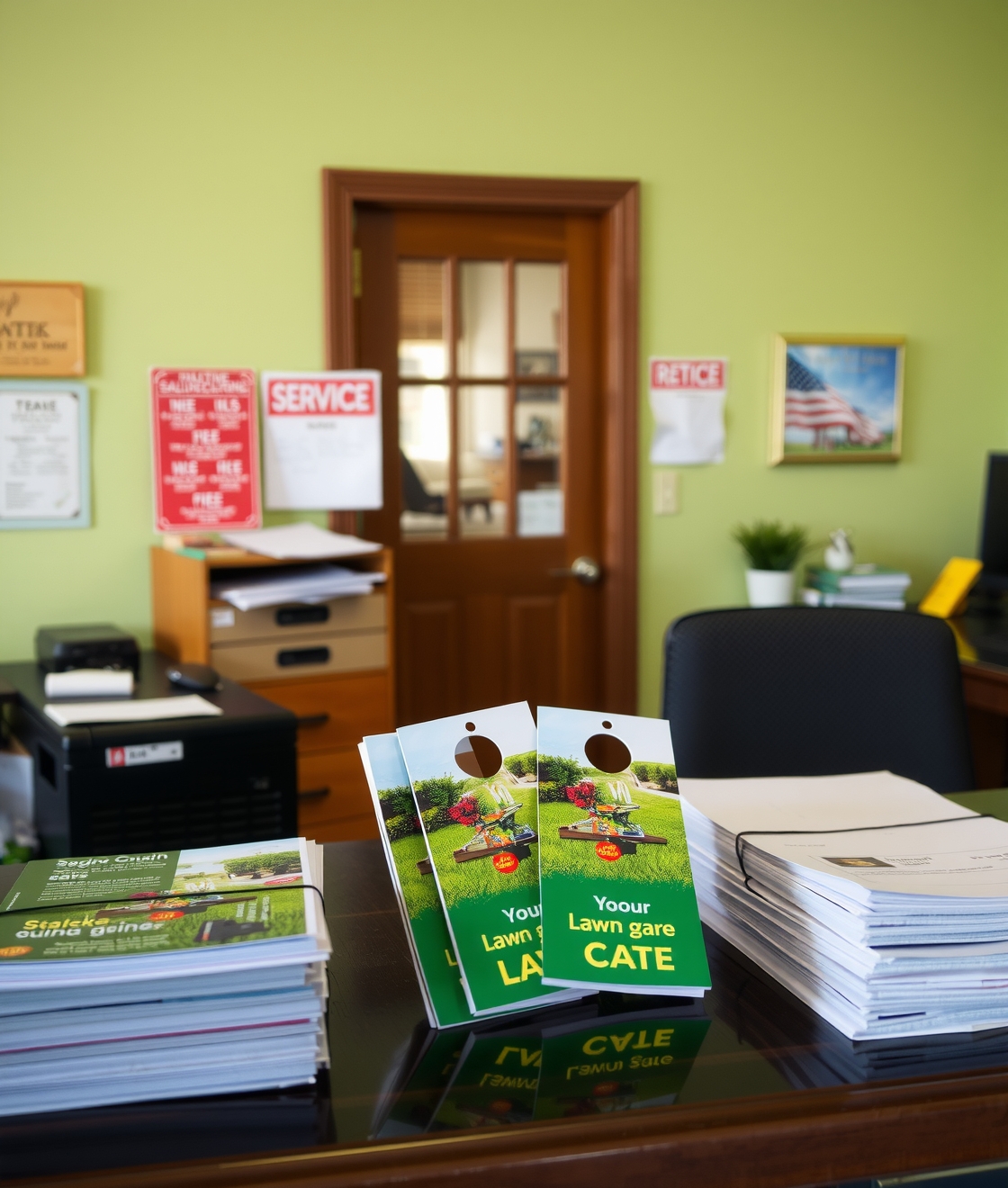 Quality check visual for Door Hangers for Lawn Care Guide