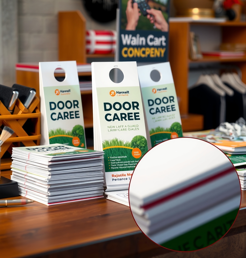 Quality check visual for Door Hangers Lawn Care Guide