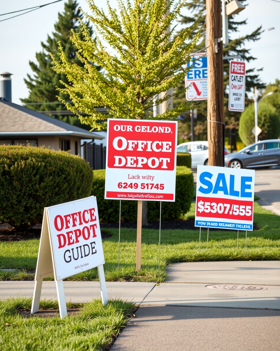 Yard Signs Office Depot Guide