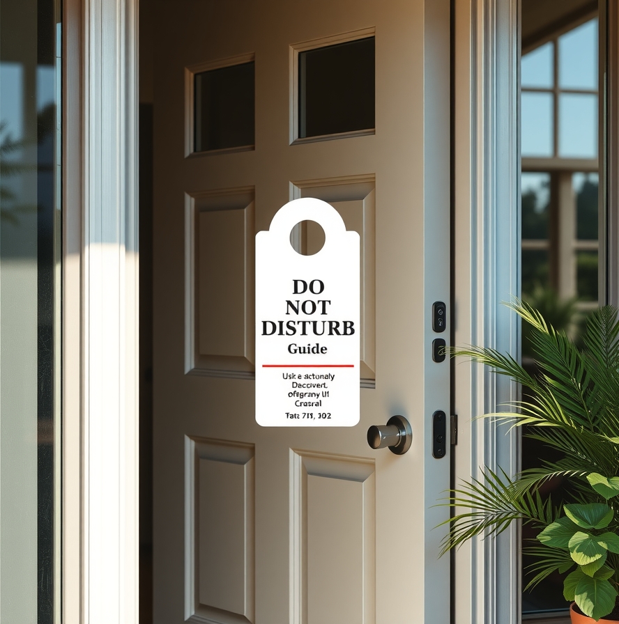 Checklist for Door Hangers Do Not Disturb Guide