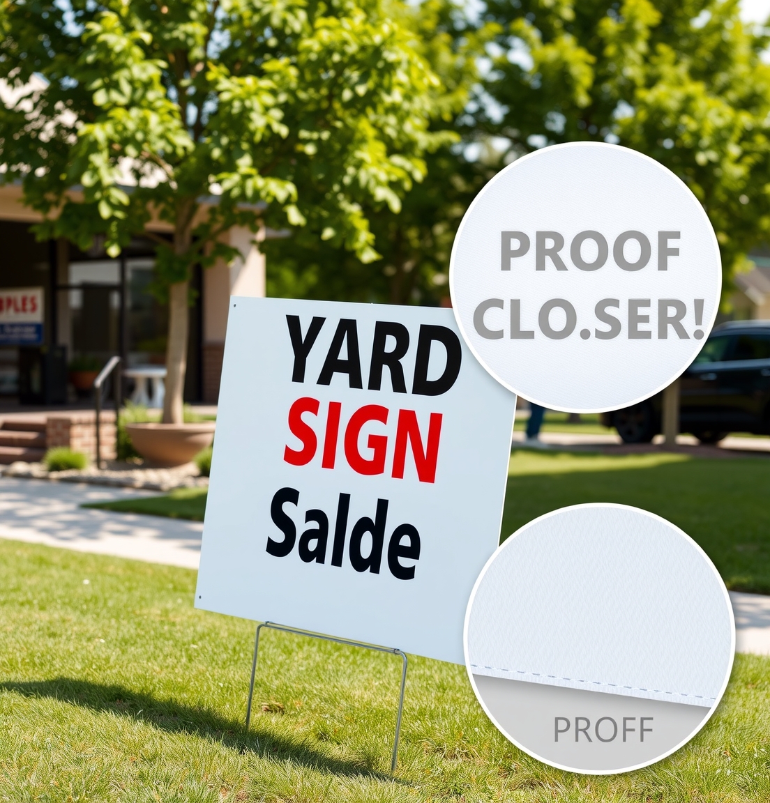 Quality check visual for Yard Signs Staples Guide