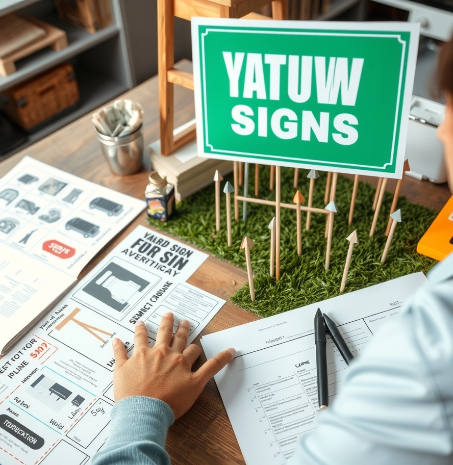 Preparation visual for Yard Signs for Advertising Guide