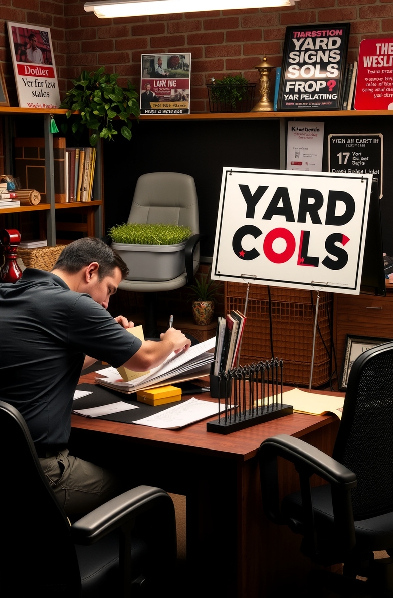 Quality check visual for Yard Signs Cost