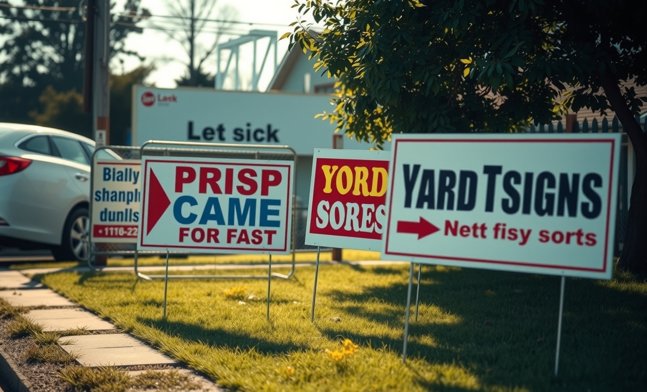 Preparation visual for Yard Signs Cheap and Fast